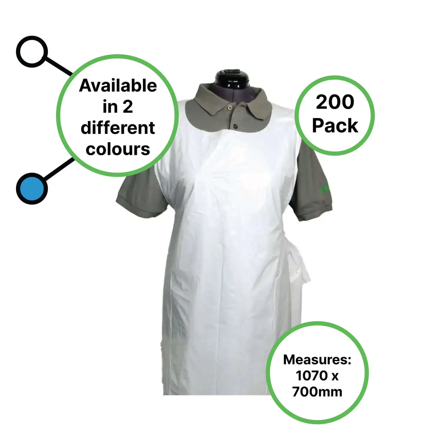 Proform Disposable Polythene Aprons on a Roll 200 Pack image 2